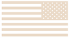 CREAM TAN American Flag USA Patriotic Viny Decal - Pick Size