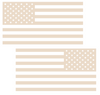 CREAM TAN American Flag USA Patriotic Viny Decal - Pick Size