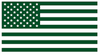 Dark Green American Flag USA Patriotic Viny Decal - Pick Size
