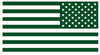 Dark Green American Flag USA Patriotic Viny Decal - Pick Size