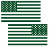 Dark Green American Flag USA Patriotic Viny Decal - Pick Size