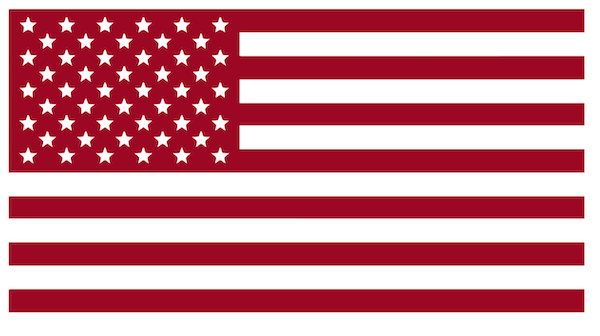 DARK RED American Flag USA Patriotic Viny Decal - Pick Size