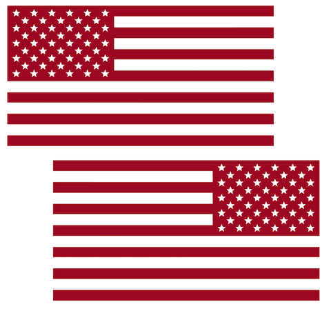 DARK RED American Flag USA Patriotic Viny Decal - Pick Size