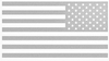 FROSTED ETCHED GLASS American Flag USA Patriotic Viny Decal - Pick Size