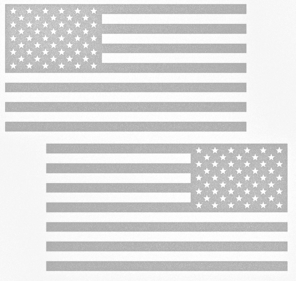 FROSTED ETCHED GLASS American Flag USA Patriotic Viny Decal - Pick Size