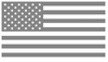 GRAY American Flag USA Patriotic Viny Decal - Pick Size