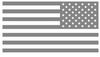 GRAY American Flag USA Patriotic Viny Decal - Pick Size