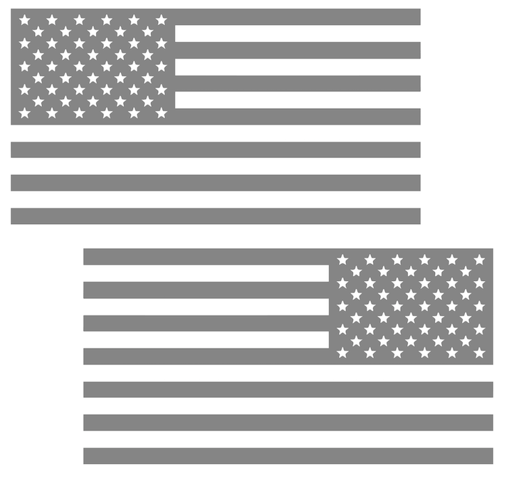 GRAY American Flag USA Patriotic Viny Decal - Pick Size