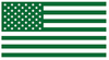 Green American Flag USA Patriotic Viny Decal - Pick Size