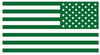 Green American Flag USA Patriotic Viny Decal - Pick Size