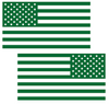 Green American Flag USA Patriotic Viny Decal - Pick Size