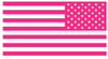 Hot Pink American Flag USA Patriotic Viny Decal - Pick Size (Copy)