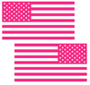 Hot Pink American Flag USA Patriotic Viny Decal - Pick Size (Copy)