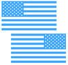 LIGHT BLUE American Flag USA Patriotic Viny Decal - Pick Size