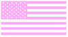 LIGHT PINK American Flag USA Patriotic Viny Decal - Pick Size