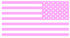 LIGHT PINK American Flag USA Patriotic Viny Decal - Pick Size