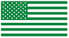 KELLY GREEN American Flag USA Patriotic Viny Decal - Pick Size