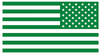 KELLY GREEN American Flag USA Patriotic Viny Decal - Pick Size
