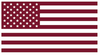 MAROON American Flag USA Patriotic Viny Decal - Pick Size