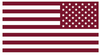 MAROON American Flag USA Patriotic Viny Decal - Pick Size