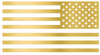 METALLIC GOLD American Flag USA Patriotic Viny Decal - Pick Size