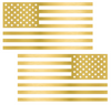METALLIC GOLD American Flag USA Patriotic Viny Decal - Pick Size
