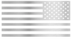 METALLIC SILVER American Flag USA Patriotic Viny Decal - Pick Size