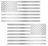 METALLIC SILVER American Flag USA Patriotic Viny Decal - Pick Size