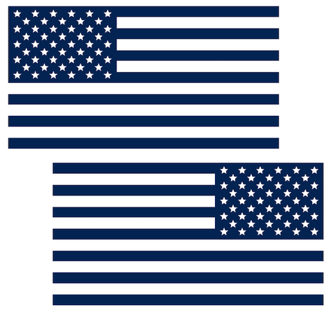 NAVY BLUE American Flag USA Patriotic Viny Decal - Pick Size - SportsJewelryProShop