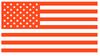 ORANGE American Flag USA Patriotic Viny Decal - Pick Size