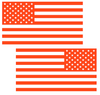 ORANGE American Flag USA Patriotic Viny Decal - Pick Size