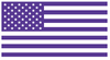 PURPLE American Flag USA Patriotic Viny Decal - Pick Size
