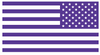 PURPLE American Flag USA Patriotic Viny Decal - Pick Size