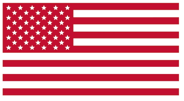 RED American Flag USA Patriotic Viny Decal - Pick Size