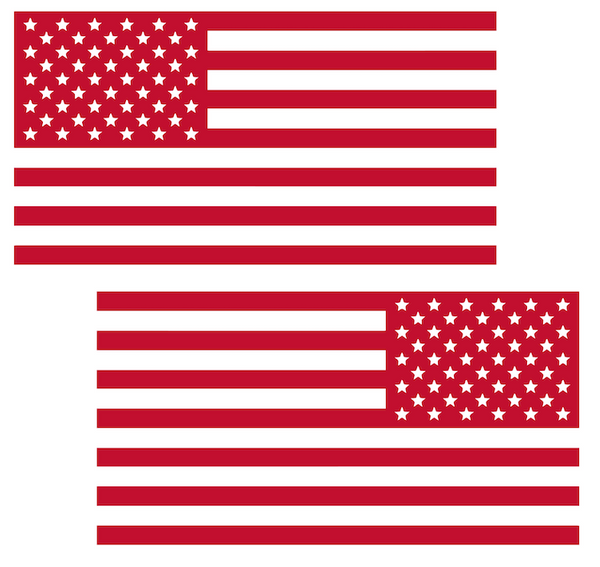 RED American Flag USA Patriotic Viny Decal - Pick Size