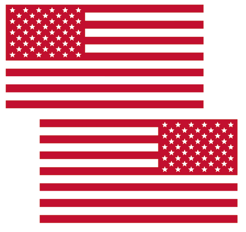 RED American Flag USA Patriotic Viny Decal - Pick Size