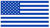 ROYAL BLUE American Flag USA Patriotic Viny Decal - Pick Size