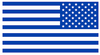 ROYAL BLUE American Flag USA Patriotic Viny Decal - Pick Size