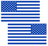 ROYAL BLUE American Flag USA Patriotic Viny Decal - Pick Size