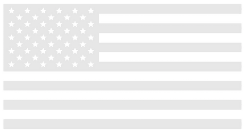 WHITE American Flag USA Patriotic Viny Decal - Pick Size