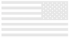 WHITE American Flag USA Patriotic Viny Decal - Pick Size