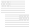 WHITE American Flag USA Patriotic Viny Decal - Pick Size