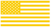 YELLOW American Flag USA Patriotic Viny Decal - Pick Size