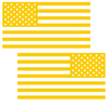 YELLOW American Flag USA Patriotic Viny Decal - Pick Size