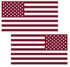 MAROON American Flag USA Patriotic Viny Decal - Pick Size
