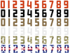 Anaheim Ducks Helmet Jersey Style Vinyl Number Decal Sheet Set of 50 #0-9 - Pick Color & Size