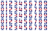 Anaheim Ducks Helmet Jersey Style Vinyl Number Decal Sheet Set of 50 #0-9 - Pick Color & Size