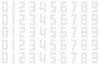 Anaheim Ducks Helmet Jersey Style Vinyl Number Decal Sheet Set of 50 #0-9 - Pick Color & Size