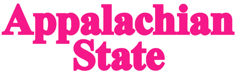 Appalachian State Mountaineers Hot Pink Team Name Logo Premium DieCut Vinyl Decal PICK SIZE