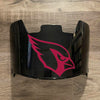 Arizona Cardinals Full Size Football Helmet Visor Shield Black Dark Tint w/ Clips - PICK LOGO COLOR